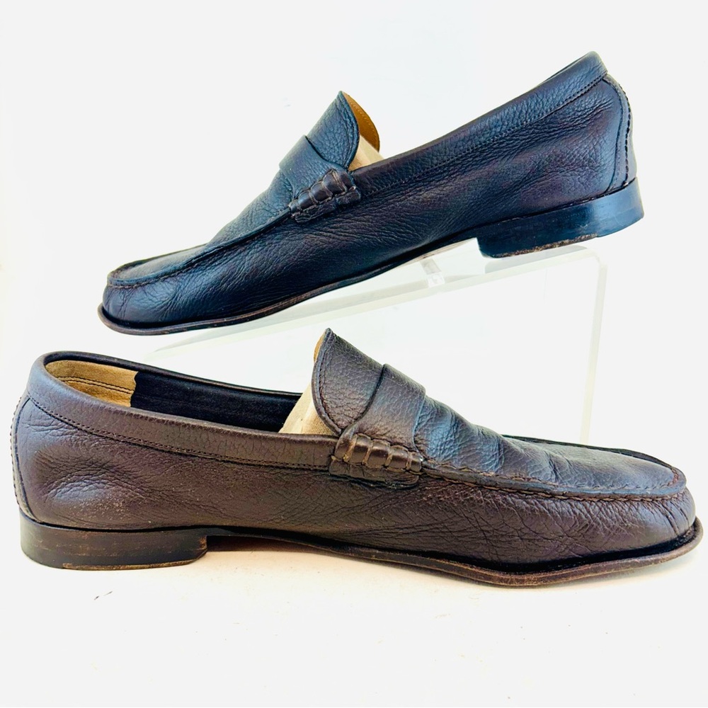 Bally Switzerland Men's Brown Leather Beef Roll Didi Loafers, size 10 D - Picture 5 of 13